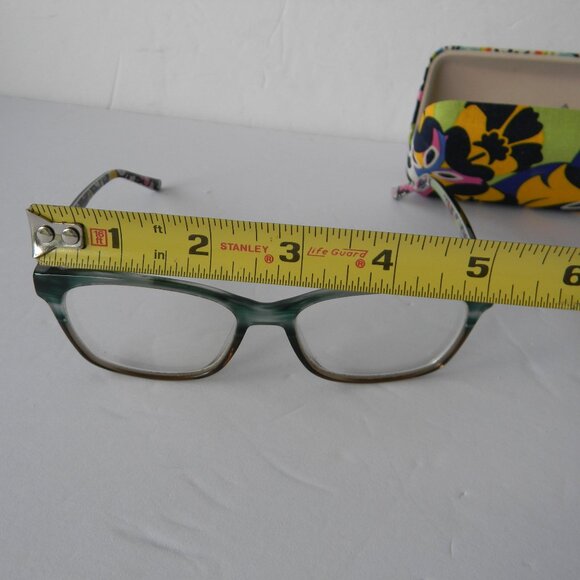 VERA BRADLEY RIO GREEN/GRAY PRESCRIPTION EYEGLASSES & CASE **FRAMES ONLY - Picture 7 of 7